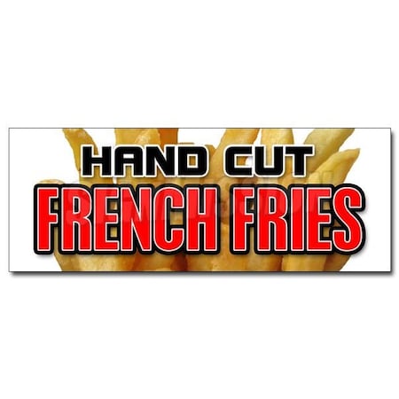 Signmission HAND CUT FRENCH FRIES DECAL sticker chips idaho crispy frys hot fresh, D-48 Hand Cut French Fries D-48 Hand Cut French Fries
